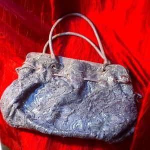Silver and grey large bag